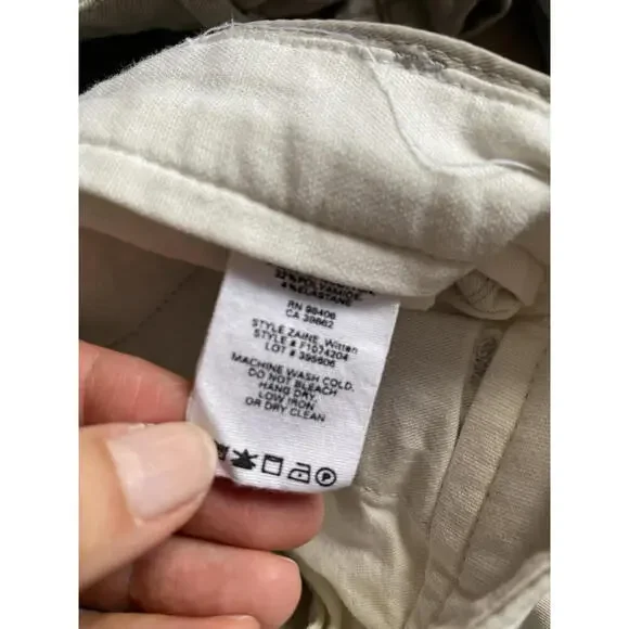 Theory Chino Pants Men's 31 x 28 Leg Dress Trousers Stretch Khaki Bone - Picture 8 of 8